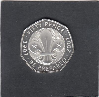 Beschrijving: 50 Pence SCOUTING